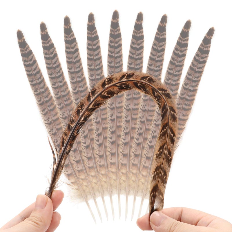 MWOOT 20pcs Natural Pheasant Tails Feather for Hair Hats Crafts Home Wedding Party Decoration (30-35cm) - Image 4